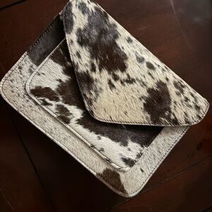 Cowhide Real Leather Crossbody Bag